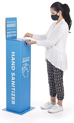 14 X 52 Floor Standing Sanitizing Pump Station W/ Pre-Printed Graphics - Wash Hands -LuxeDisplay Shop fghsspmp.ra5 preview