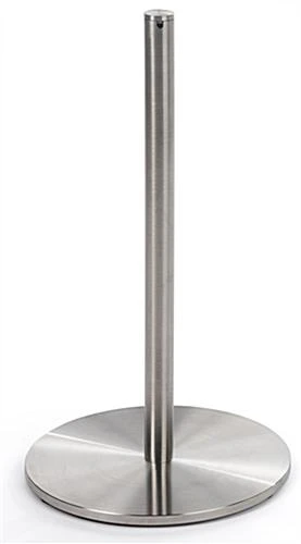 QueuePole Slim 16” Silver Stanchion Post, Rope Not Included 3 QueuePole Slim 16” Silver Stanchion Post, Rope Not Included