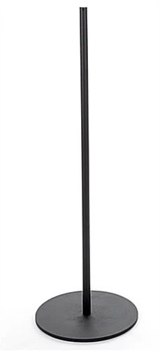 QueuePole Slim 39” Black Stanchion Post, Rope Not Included