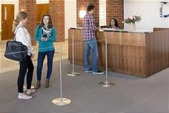 QueuePole Slim 39” Silver Stanchion Post, Rope Not Included 7 QueuePole Slim 39” Silver Stanchion Post, Rope Not Included -LuxeDisplay Shop fgms39slv.renv preview