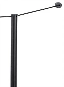 QueuePole Slim Wall Plate For Stanchion Rope, 1" Diameter - Black -LuxeDisplay Shop fgmswrbk.ra2 preview