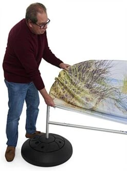 Interlocking Crowd Control Barrier, 1 Barrier, 2 Shape Signage - Custom Printing -LuxeDisplay Shop fgobstk.ra2 preview 1