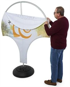 Extension Kit For FGOBSTK, 1 Barrier, 1 Shape Signage - Custom Printing -LuxeDisplay Shop fgobstk.ra3 preview