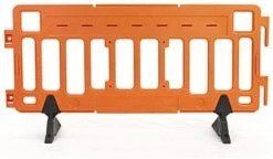 76"w X 40"h Interlocking Crowd Control Barrier, HDPE Plastic - Orange -LuxeDisplay Shop fgpfblarge.ra2 preview