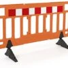 76"w X 40"h Interlocking Crowd Control Barrier, HDPE Plastic - Orange