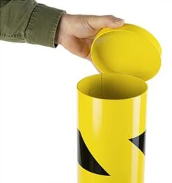 42" Steel Bollard, Surface Mount, High Visibility Finish - Yellow/Black -LuxeDisplay Shop fgsteelsb.ra5 preview