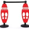 12 X 30 Pre-Printed Stanchion Sign, Curved, Crowd Control – Social Distancing