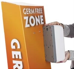 12 X 60 Touchless Sanitizer Dispenser Station W/ Pre-Printed Graphics - Red -LuxeDisplay Shop fgtrihsssg.ra4 preview