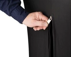 6’ Wide Portable Counter With Black Stretch Cover & Carrying Bags - Black & Silver 11 6’ Wide Portable Counter With Black Stretch Cover & Carrying Bags - Black & Silver -LuxeDisplay Shop frc39sq.ra4 preview