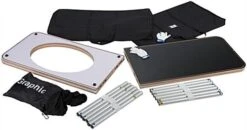 6’ Wide Portable Counter With Black Stretch Cover & Carrying Bags - Black & Silver 13 6’ Wide Portable Counter With Black Stretch Cover & Carrying Bags - Black & Silver -LuxeDisplay Shop frc39sq.ra6 preview