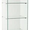 18” Glass Display Case With 4 Fixed Height Shelves, Frameless, Hinged Door – Black -LuxeDisplay Shop frcnrblk.rw preview