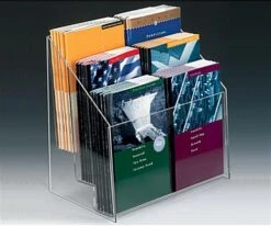 Workshop Series 6-Pocket Acrylic Brochure Holder, 5.5"w, Tabletop - Clear