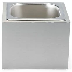 7"w X 6.5"h Ice Housing With Removable Tray - Brushed Stainless Steel 8 7"w X 6.5"h Ice Housing With Removable Tray - Brushed Stainless Steel -LuxeDisplay Shop fsihsteels.ra1 preview