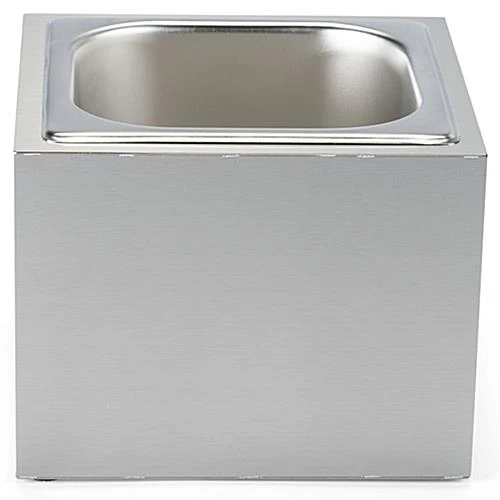 7"w X 6.5"h Ice Housing With Removable Tray - Brushed Stainless Steel 4 7"w X 6.5"h Ice Housing With Removable Tray - Brushed Stainless Steel - Image 2
