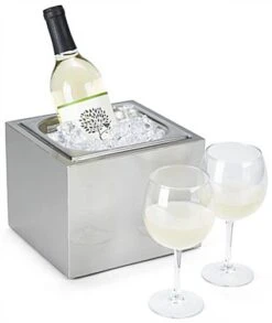 7"w X 6.5"h Ice Housing With Removable Tray - Brushed Stainless Steel 9 7"w X 6.5"h Ice Housing With Removable Tray - Brushed Stainless Steel -LuxeDisplay Shop fsihsteels.ra2 preview