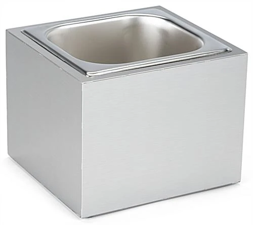 7"w X 6.5"h Ice Housing With Removable Tray - Brushed Stainless Steel 3 7"w X 6.5"h Ice Housing With Removable Tray - Brushed Stainless Steel