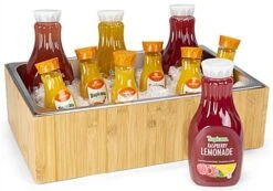 21"w X 6.5"h Ice Housing With Removable Stainless Steel Tray - Bamboo -LuxeDisplay Shop fsihwoodl.ra2 preview