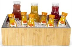 21"w X 6.5"h Ice Housing With Removable Stainless Steel Tray - Bamboo -LuxeDisplay Shop fsihwoodl.ra3 preview