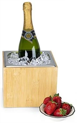 7"w X 6.5"h Ice Housing With Removable Steel Tray - Bamboo -LuxeDisplay Shop fsihwoods.ra3 preview