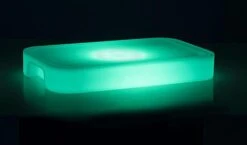 20"w Serving Tray W/ LED Lighting, 16 Color Options, Rechargeable - White -LuxeDisplay Shop fsledtray2.ra2 preview