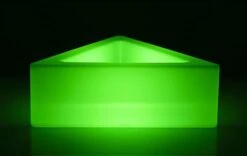 21"w Triangular Serving Tray W/ LED Lighting, 16 Color Options, Rechargeable - White -LuxeDisplay Shop fsledtrigl.ra3 preview