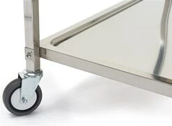 37.25 X 36.5 Service Cart, 3 Tiers, Stainless Steel, Locking Wheels - Silver 16 37.25 X 36.5 Service Cart, 3 Tiers, Stainless Steel, Locking Wheels - Silver -LuxeDisplay Shop fssscart.ra2 preview 1