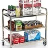 37.25 X 36.5 Service Cart, 3 Tiers, Stainless Steel, Locking Wheels - Silver 2 37.25 X 36.5 Service Cart, 3 Tiers, Stainless Steel, Locking Wheels - Silver -LuxeDisplay Shop fssscart2.rw preview
