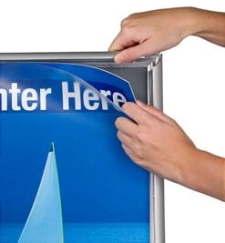 11 X 17 Menu Floor Stand, Snap Open, Tilting, Adjustable Height - Silver -LuxeDisplay Shop fst1711slv.ra5 preview