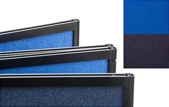 56"w Floor Standing Hook & Loop Display Board, 6 Panels, Double Sided - Blue -LuxeDisplay Shop fsx7272bl.ra6 preview