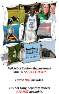 Set Of 6 Replacement Panels For GEOEC3X3O Pop Up Display - Custom Printed Graphics