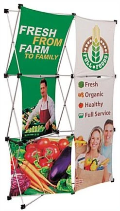 GeoMetrix 3D Pop-Up Floor Standing Display W/ 5 Custom Full-Color Panels In 2 Shapes