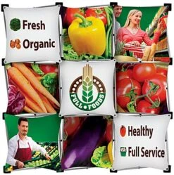 Micro GeoMetrix 3D Pop-Up Tabletop Display With 9 Custom Full-Color Square Panels