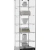 24” Display Case W/ LED Lights, Frameless, Hinged Door, Ships Assembled - Black -LuxeDisplay Shop gtap24ledb.rw preview