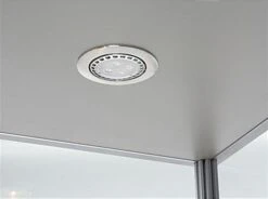 24” Display Case W/ LED Lights, Frameless, Hinged Door, Ships Assembled - Silver -LuxeDisplay Shop gtap24leds.ra4 preview