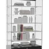 48” Display Case W/ LED Lights, Frameless, Sliding Doors, Ships Assembled - Black -LuxeDisplay Shop gtap48ledb.rw preview