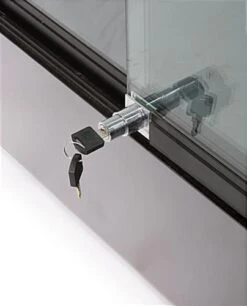 48” Display Case W/ LED Lights, Frameless, Sliding Door, Ships Assembled - Silver -LuxeDisplay Shop gtap48leds.ra1 preview