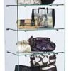 24" Glass Display Case W/Frameless Design, Hinged Door, Ships Assembled - Black -LuxeDisplay Shop gtec24bk.rw preview