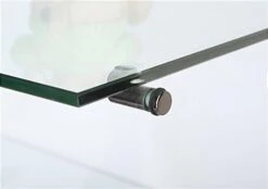 48" Glass Display Case W/ LED Side Lights, Sliding Door, Frameless - Black -LuxeDisplay Shop gtec48ledb.ra3 preview