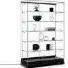 48" Glass Display Case W/ LED Side Lights, Sliding Door, Frameless - Black 2 48" Glass Display Case W/ LED Side Lights, Sliding Door, Frameless - Black -LuxeDisplay Shop gtec48ledb.rw preview