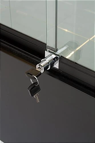 4ft. Glass Retail Counter W/ Mirror Deck, LED, Slider Doors, Ships Assembled, Black 5 4ft. Glass Retail Counter W/ Mirror Deck, LED, Slider Doors, Ships Assembled, Black - Image 3