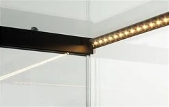 4ft. Glass Retail Counter W/ Mirror Deck, LED, Slider Doors, Ships Assembled, Black 12 4ft. Glass Retail Counter W/ Mirror Deck, LED, Slider Doors, Ships Assembled, Black -LuxeDisplay Shop gtled4fblk.ra3 preview