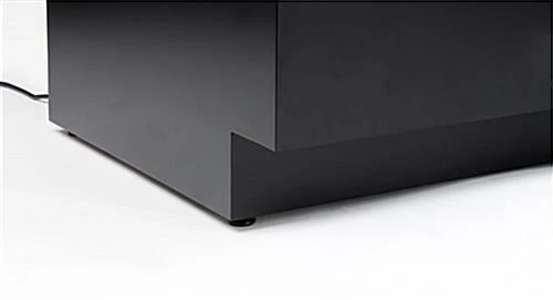 4ft. Glass Retail Counter W/ Mirror Deck, LED, Slider Doors, Ships Assembled, Black 7 4ft. Glass Retail Counter W/ Mirror Deck, LED, Slider Doors, Ships Assembled, Black - Image 5