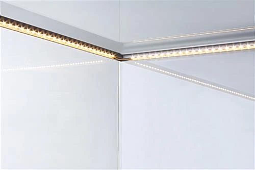 48" Quarter Vision Display Case W/Cabinets And Drawers, Ships Assembled - Silver 7 48" Quarter Vision Display Case W/Cabinets And Drawers, Ships Assembled - Silver - Image 5