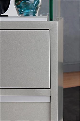 48" Quarter Vision Display Case W/Cabinets And Drawers, Ships Assembled - Silver 9 48" Quarter Vision Display Case W/Cabinets And Drawers, Ships Assembled - Silver - Image 7