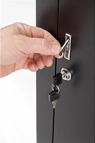 44" Quarter Vision Corner Display Case W/Drawers, Ships Assembled - Black 7 44" Quarter Vision Corner Display Case W/Drawers, Ships Assembled - Black - Image 5