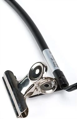 50 Watt Halogen Spotlight For Banner Stands, Stainless Steel Arm And Clamp - Black -LuxeDisplay Shop hal50wbk.ra2 preview