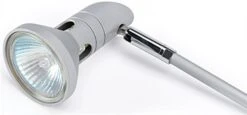 50 Watt Halogen Spotlight For Banner Stands, Stainless Steel Arm And Clamp - Silver -LuxeDisplay Shop hal50wsv.ra1 preview