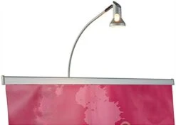 50 Watt Halogen Spotlight For Banner Stands, Stainless Steel Arm And Clamp - Silver -LuxeDisplay Shop hal50wsv.ra3 preview