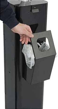 Hand Sanitizer Wipes Dispenser, 8.5 X 11 Sign Frame, Trash Bin - Black 10 Hand Sanitizer Wipes Dispenser, 8.5 X 11 Sign Frame, Trash Bin - Black -LuxeDisplay Shop hdszsd40bk.ra3 preview