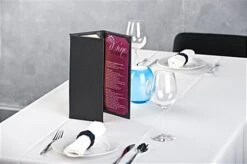 Menu Cover For 4.25 X 11 Menus, Photo Album Corners, Triple Panel (Two-fold) - Black 9 Menu Cover For 4.25 X 11 Menus, Photo Album Corners, Triple Panel (Two-fold) - Black -LuxeDisplay Shop hplm411t.renv preview